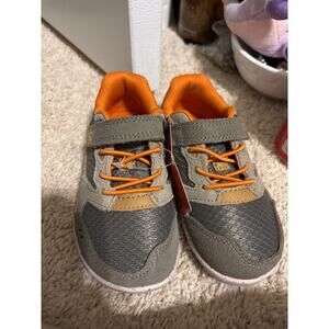Boys Merrell  NWT Bare Steps orange grey shoes sz 8.5w toddler A83 sneaker